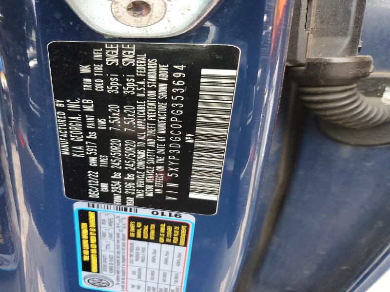 Aukcja sprzedaży 2023 Kia Telluride, vin: 5XYP3DGC0PG353694, numer aukcji: 51767176