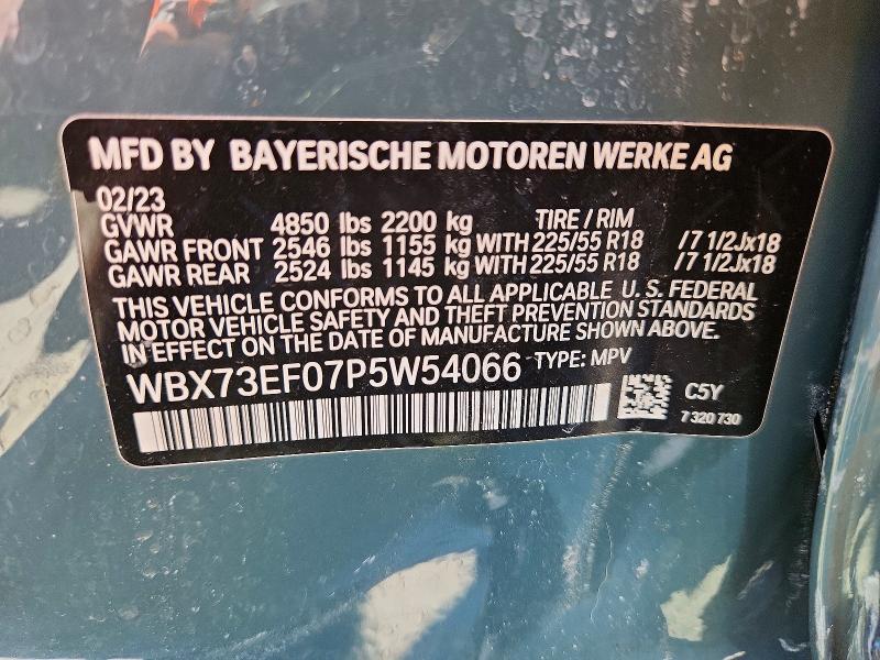2023 Bmw X1 მანქანა იყიდება აუქციონზე, vin: WBX73EF07P5W54066, აუქციონის ნომერი: 49262476