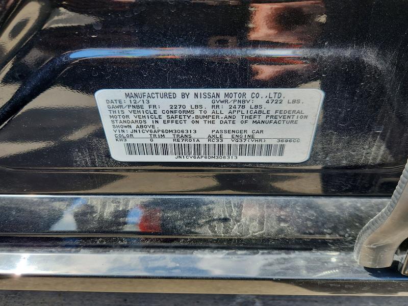 49111936 :رقم المزاد ، JN1CV6AP6DM306313 vin ، 2013 Infiniti G37 Sedan مزاد بيع