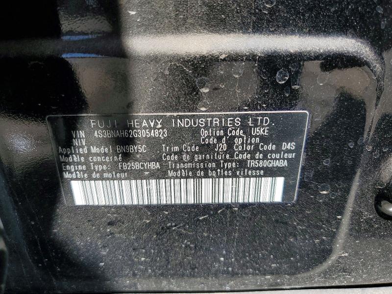 49087826 :رقم المزاد ، 4S3BNAH62G3054823 vin ، 2016 Subaru Legacy مزاد بيع