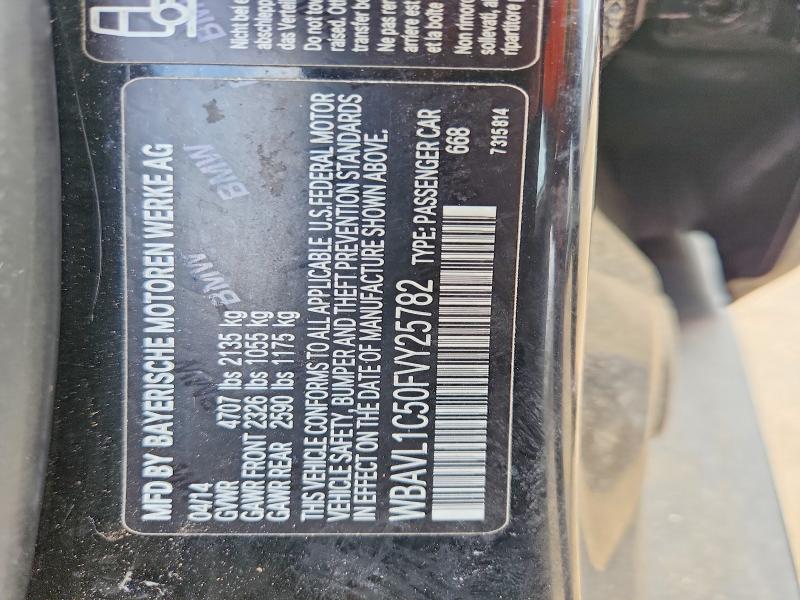 Продаж на аукціоні авто 2015 Bmw X1, vin: WBAVL1C50FVY25782, номер лоту: 49433846