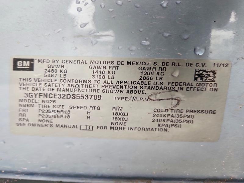 Aukcja sprzedaży 2013 Cadillac Srx, vin: 3GYFNCE32DS553709, numer aukcji: 49508996