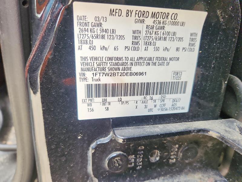 Продажа на аукционе авто 2013 Ford F250, vin: 1FT7W2BT2DEB06961, номер лота: 51364246