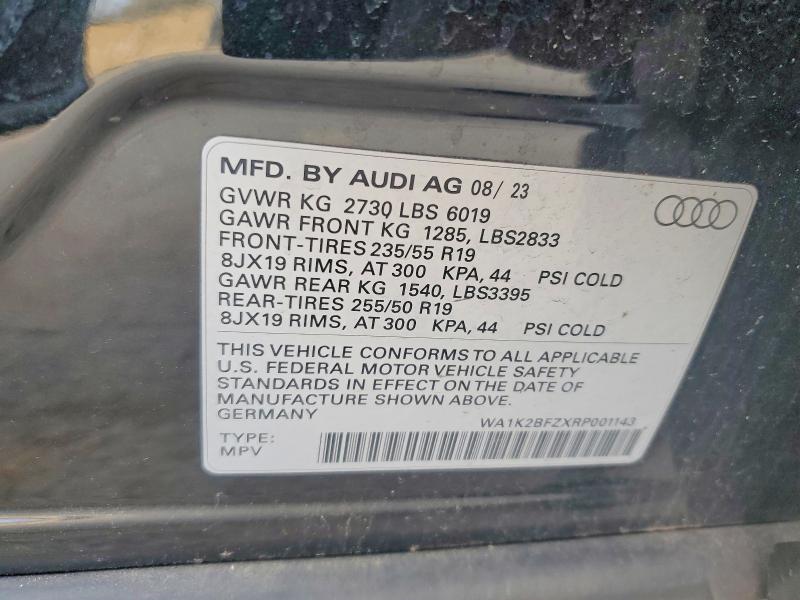 Aukcja sprzedaży 2024 Audi Q4 E-tron, vin: WA1K2BFZXRP001143, numer aukcji: 48903466