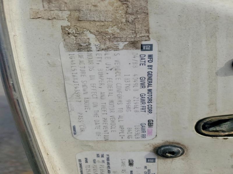 48865116 :رقم المزاد ، 1G4AL51WXJT435907 vin ، 1988 Buick Century مزاد بيع