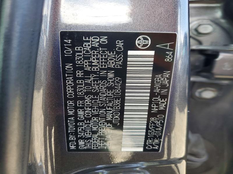 Продажа на аукционе авто 2014 Toyota Prius C, vin: JTDKDTB38E1084429, номер лота: 49795716