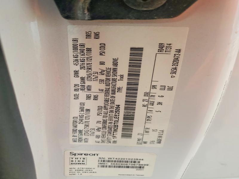 Aukcja sprzedaży 2020 Ford F250, vin: 1FT7W2BT0LEE25094, numer aukcji: 51421656