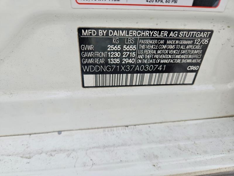 Aukcja sprzedaży 2007 Mercedes-benz S, vin: WDDNG71X37A030741, numer aukcji: 48494906