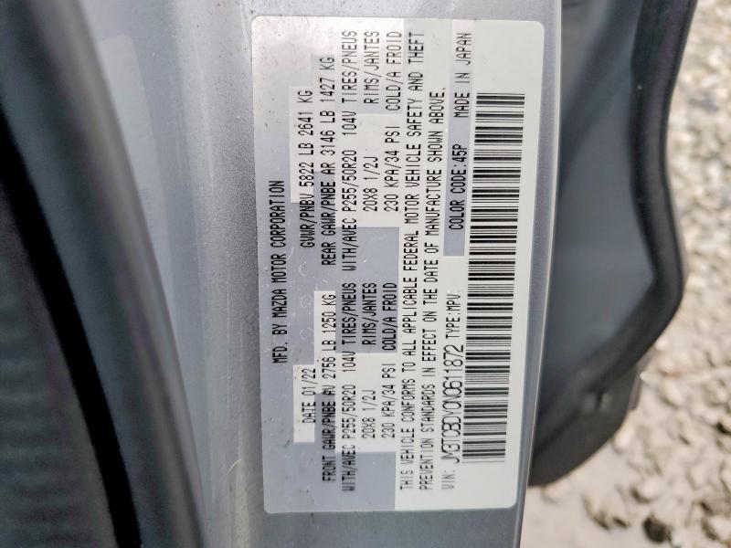 Aukcja sprzedaży 2022 Mazda Cx-9, vin: JM3TCBDY0N0611872, numer aukcji: 51225126