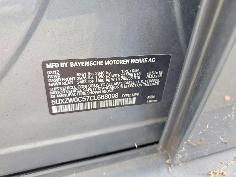 Продажа на аукционе авто 2012 Bmw X5, vin: 5UXZW0C57CL668098, номер лота: 50703066