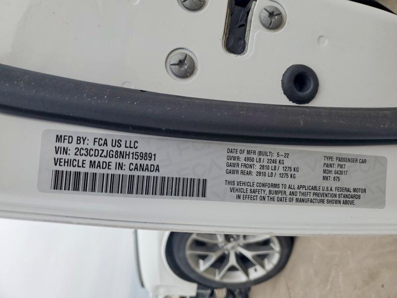 Продажа на аукционе авто 2022 Dodge Challenger, vin: 2C3CDZJG8NH159891, номер лота: 51646716