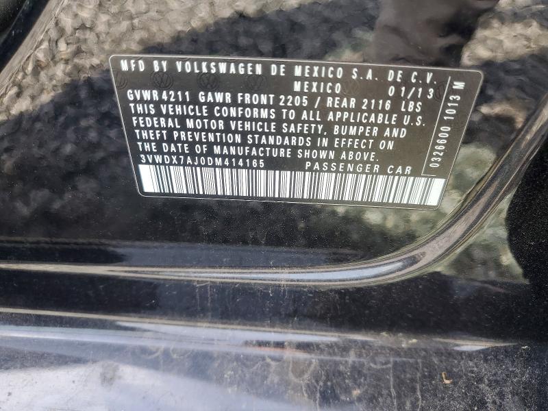 Aukcja sprzedaży 2013 Volkswagen Jetta, vin: 3VWDX7AJ0DM414165, numer aukcji: 49181806