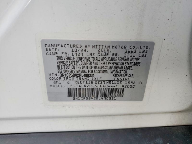 Продаж на аукціоні авто 2024 Nissan Kicks, vin: 3N1CP5BV2RL490331, номер лоту: 49492776