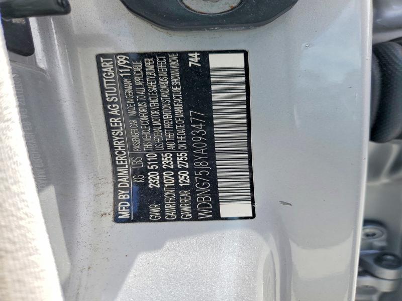 Продажа на аукционе авто 2000 Mercedes-benz S, vin: WDBNG75J8YA093477, номер лота: 48837026