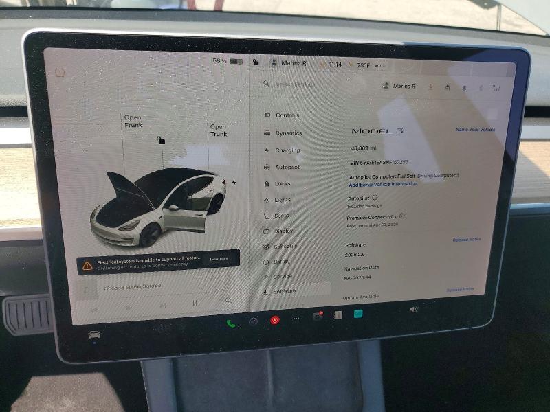 Aukcja sprzedaży 2022 Tesla Model 3, vin: 5YJ3E1EA2NF157253, numer aukcji: 49342596