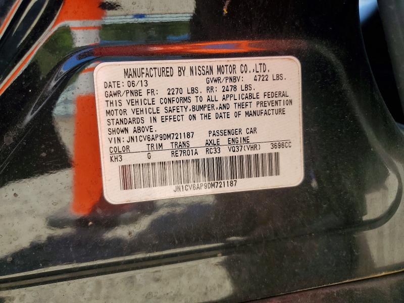 Продажа на аукционе авто 2013 Infiniti G37 Sedan, vin: JN1CV6AP9DM721187, номер лота: 49739216