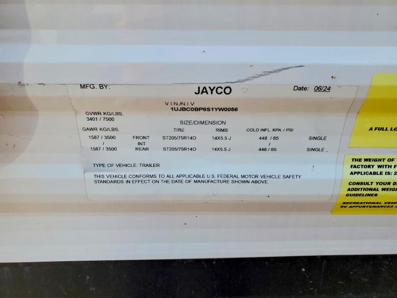 Aukcja sprzedaży 2025 Jayc Jay Flight, vin: 1UJBC0BP8S1YW0056, numer aukcji: 48431556