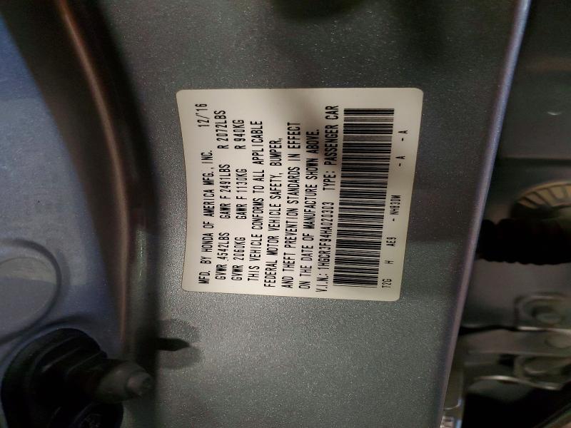 Aukcja sprzedaży 2017 Honda Accord, vin: 1HGCR3F94HA020303, numer aukcji: 50763786