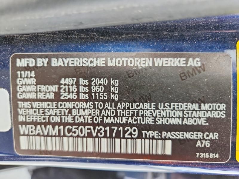 Продаж на аукціоні авто 2015 Bmw X1, vin: WBAVM1C50FV317129, номер лоту: 51526656