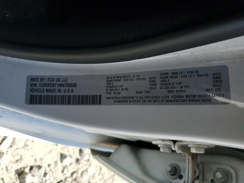 Продаж на аукціоні авто 2021 Ram 1500, vin: 1C6RREBT1MN709506, номер лоту: 50081436