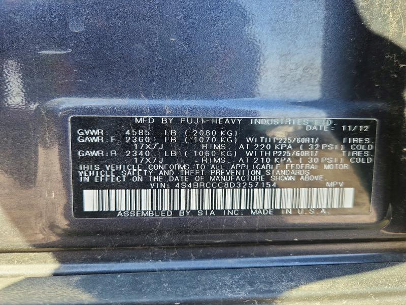 Aukcja sprzedaży 2013 Subaru Outback, vin: 4S4BRCCC8D3257154, numer aukcji: 51194076