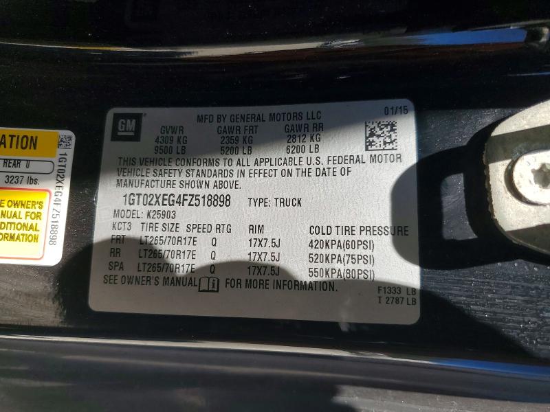 Aukcja sprzedaży 2015 Gmc Sierra, vin: 1GT02XEG4FZ518898, numer aukcji: 51005226