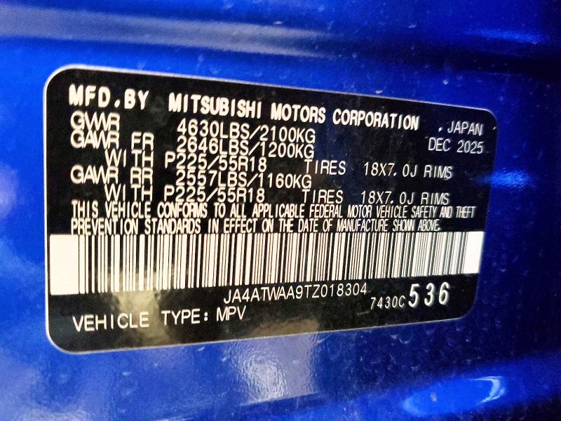 Продаж на аукціоні авто 2026 Mitsubishi Eclipse Cross, vin: JA4ATWAA9TZ018304, номер лоту: 51129326