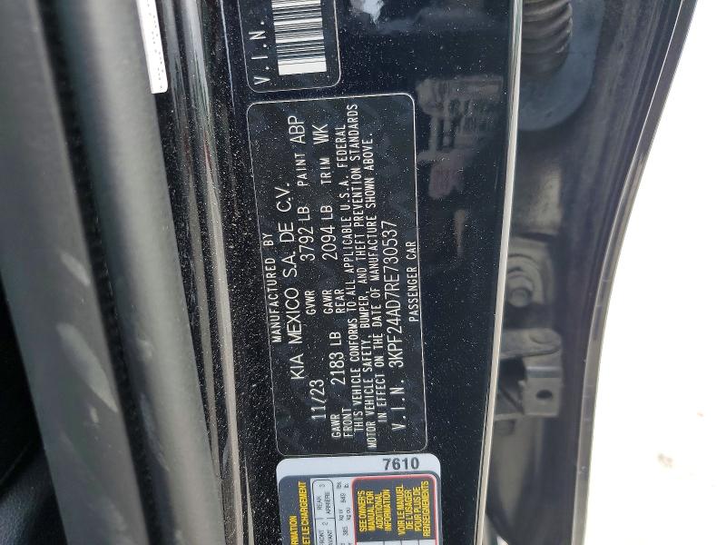 Продажа на аукционе авто 2024 Kia Forte, vin: 3KPF24AD7RE730537, номер лота: 52036166