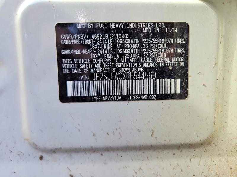 49142466 :رقم المزاد ، JF2SJHWCXFH544569 vin ، 2015 Subaru Forester مزاد بيع