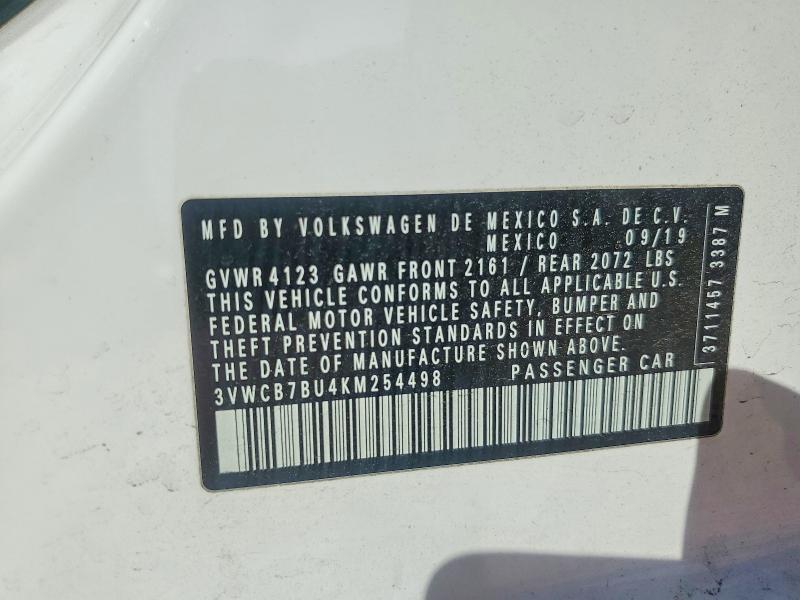 Aukcja sprzedaży 2019 Volkswagen Jetta, vin: 3VWCB7BU4KM254498, numer aukcji: 48632906