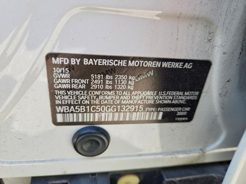 Aukcja sprzedaży 2016 Bmw 535, vin: WBA5B1C50GG132915, numer aukcji: 50518306