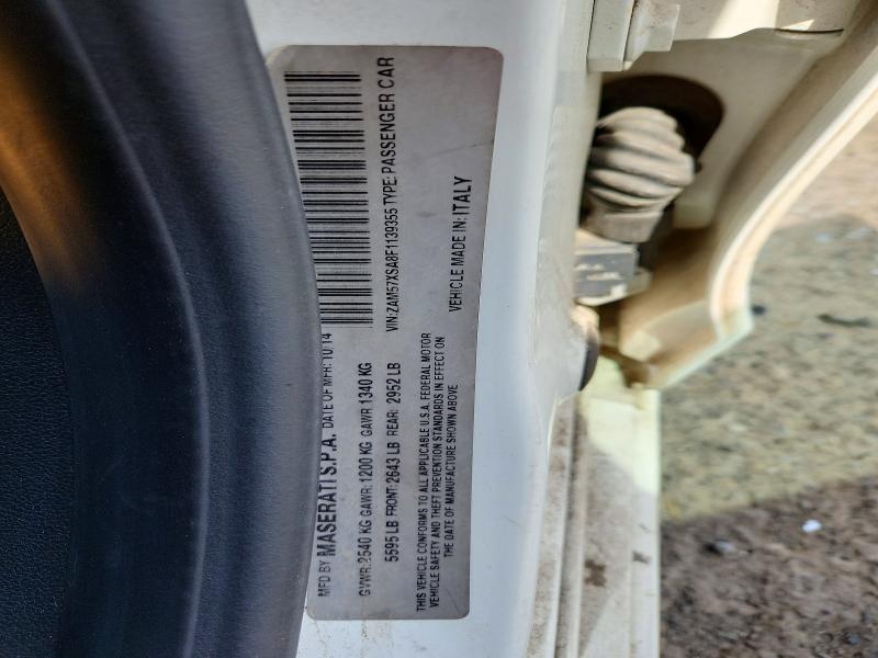 Продажа на аукционе авто 2015 Maserati Ghibli, vin: ZAM57XSA8F1139355, номер лота: 49735966