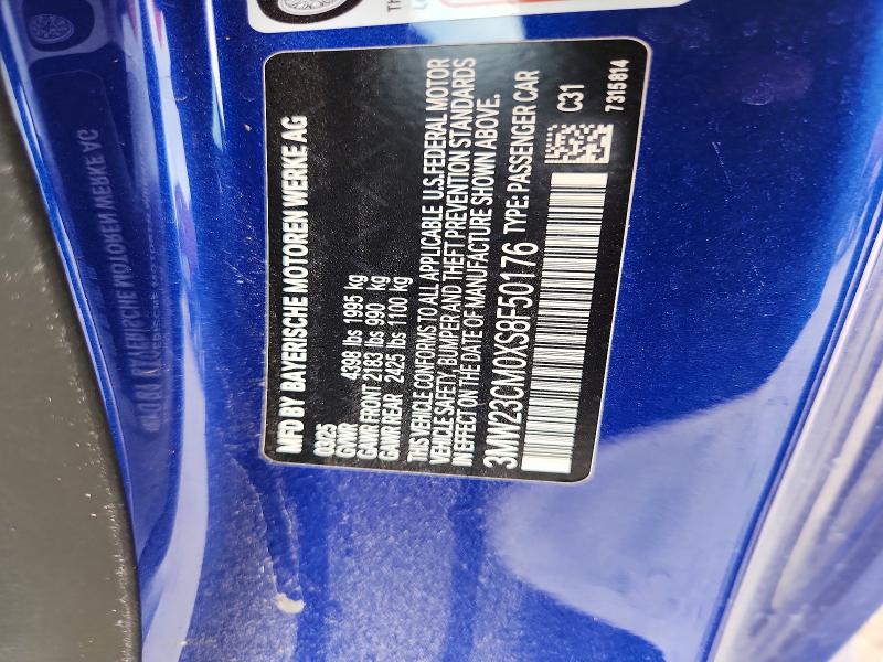 Aukcja sprzedaży 2025 Bmw 230i, vin: 3MW23CM0XS8F50176, numer aukcji: 50485596
