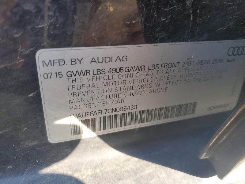 Aukcja sprzedaży 2016 Audi A4, vin: WAUFFAFL7GN005433, numer aukcji: 50640436