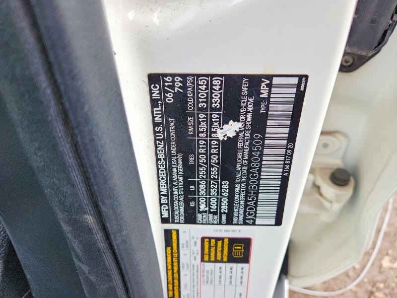 2016 Mercedes-benz Gle მანქანა იყიდება აუქციონზე, vin: 4JGDA5HB0GA804509, აუქციონის ნომერი: 48798696