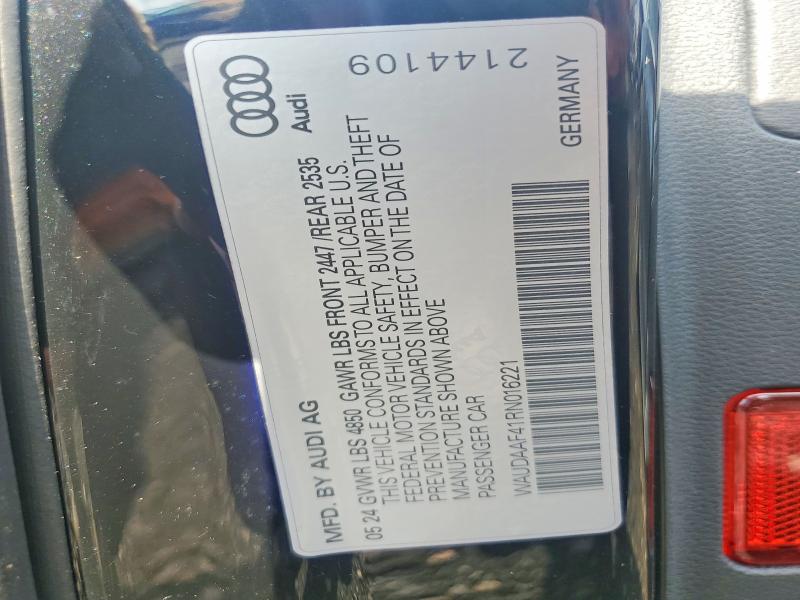 Aukcja sprzedaży 2024 Audi A4, vin: WAUDAAF41RN016221, numer aukcji: 49844216