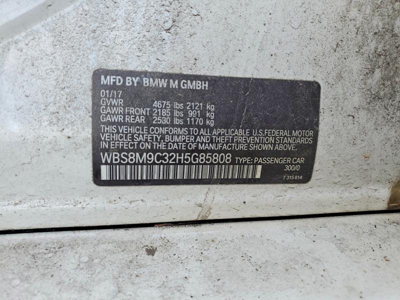 Продажа на аукционе авто 2017 Bmw M3, vin: WBS8M9C32H5G85808, номер лота: 49652076