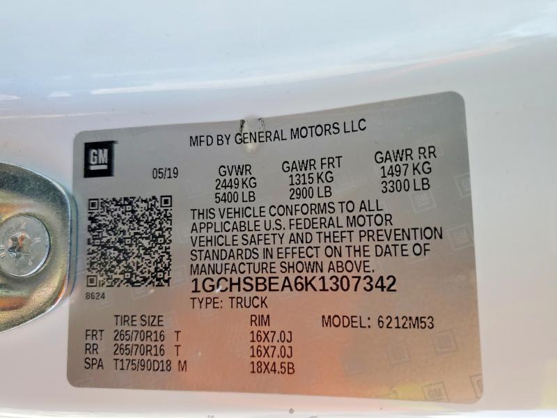 Продажа на аукционе авто 2019 Chevrolet Colorado, vin: 1GCHSBEA6K1307342, номер лота: 51019206