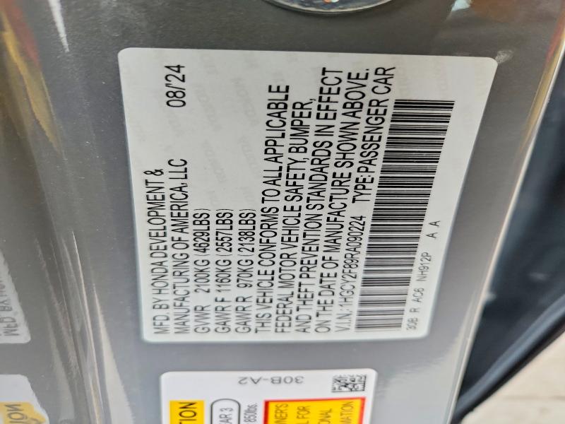 Продажа на аукционе авто 2024 Honda Accord, vin: 1HGCY2F89RA090224, номер лота: 51906836