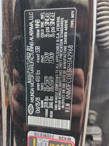 48519786 :رقم المزاد ، 5NMJFCDE3RH342968 vin ، 2024 Hyun Tucson مزاد بيع