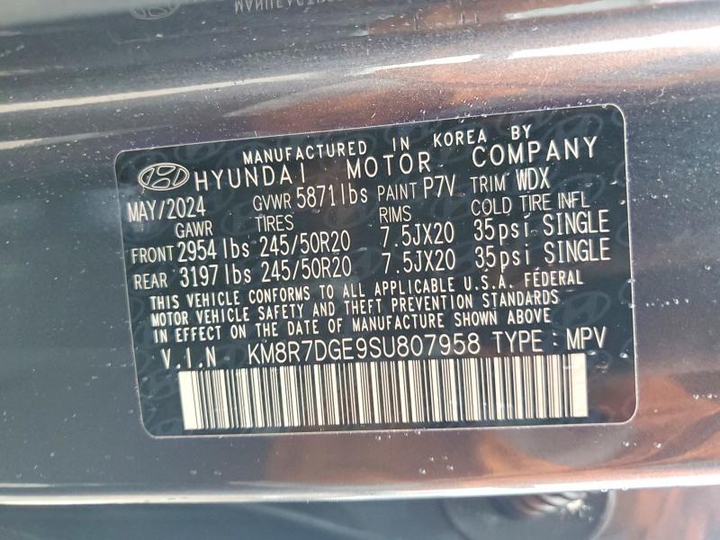 Aukcja sprzedaży 2025 Hyundai Palisade, vin: KM8R7DGE9SU807958, numer aukcji: 51958816