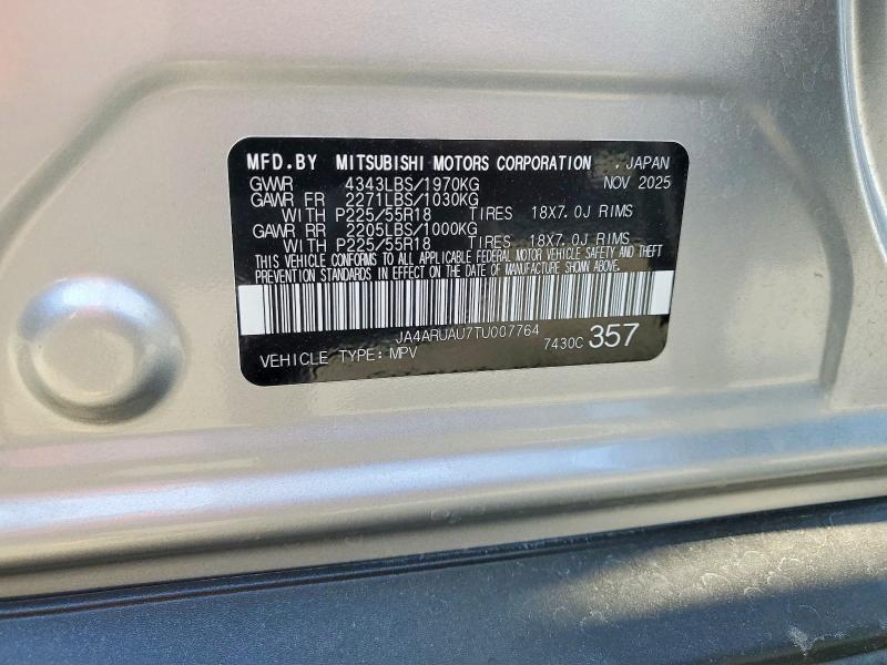 Aukcja sprzedaży 2026 Mitsubishi Outlander Sport, vin: JA4ARUAU7TU007764, numer aukcji: 49254906