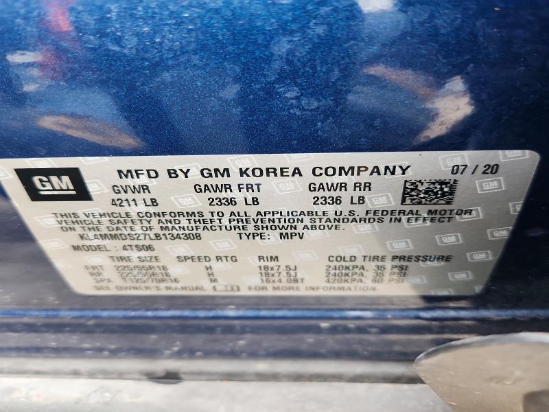 Aukcja sprzedaży 2020 Buick Encore Gx, vin: KL4MMDS27LB134308, numer aukcji: 49595886