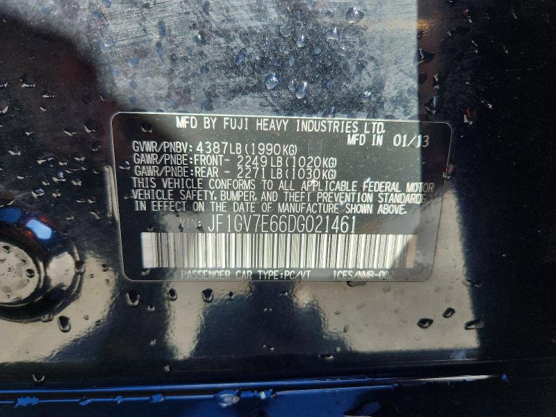 Продаж на аукціоні авто 2013 Subaru Impreza, vin: JF1GV7E66DG021461, номер лоту: 51009786
