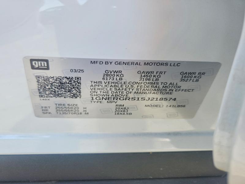Aukcja sprzedaży 2025 Chevrolet Traverse, vin: 1GNERGRS1SJ218574, numer aukcji: 51275956