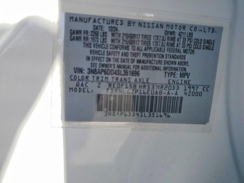Aukcja sprzedaży 2025 Nissan Kicks, vin: 3N8AP6DD4SL351696, numer aukcji: 51628666