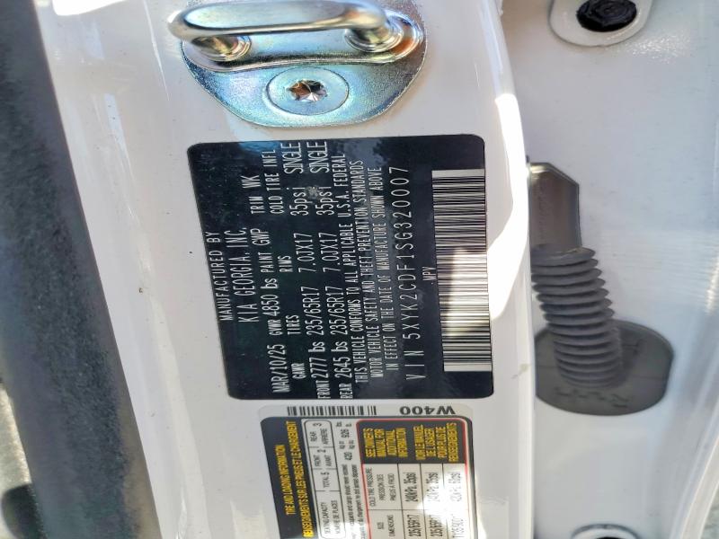 2025 Kia Sportage მანქანა იყიდება აუქციონზე, vin: 5XYK2CDF1SG320007, აუქციონის ნომერი: 50002076
