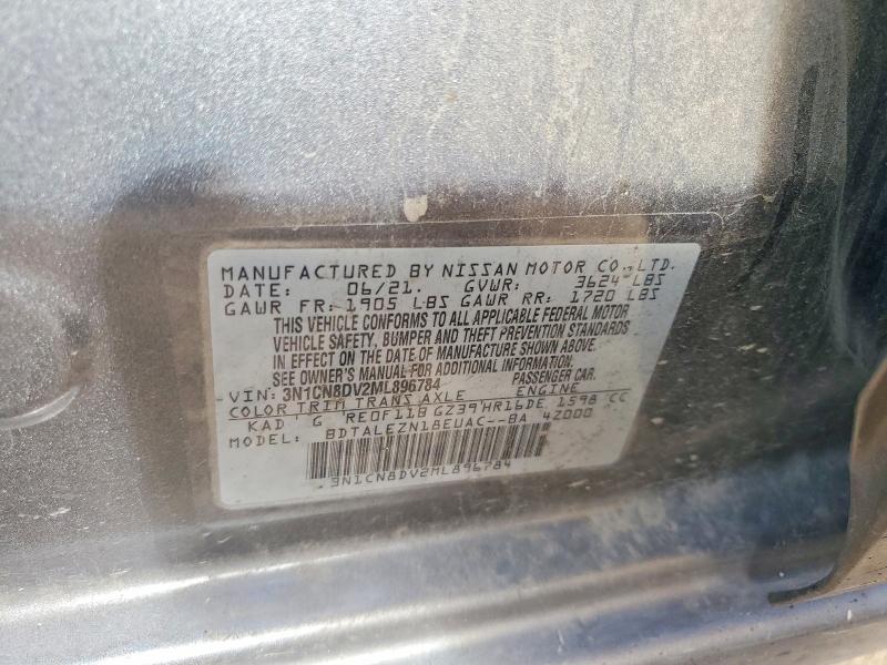 Продажа на аукционе авто 2021 Nissan Versa, vin: 3N1CN8DV2ML896784, номер лота: 49817016