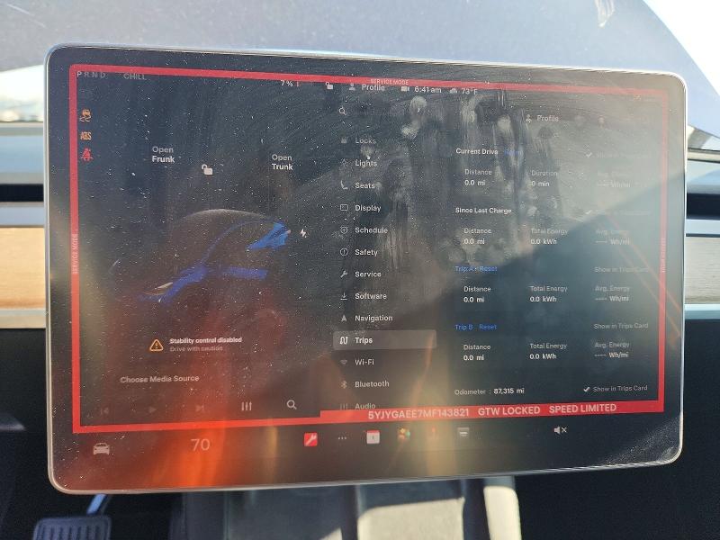 2021 Tesla Model Y მანქანა იყიდება აუქციონზე, vin: 5YJYGAEE7MF143821, აუქციონის ნომერი: 48306446