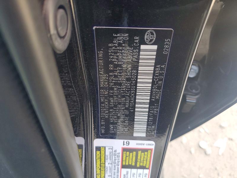 48465836 :رقم المزاد ، 4T1DAACK9SU145028 vin ، 2025 Toyota Camry مزاد بيع